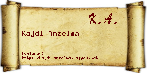 Kajdi Anzelma névjegykártya